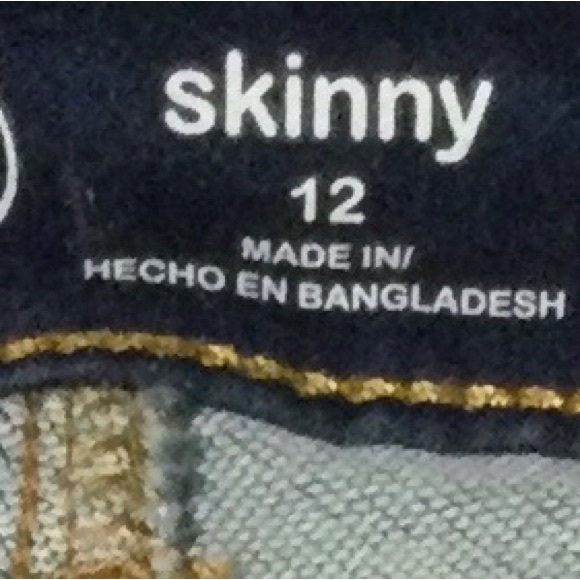 Wonder Nation NWT Girls Size 12 Skinny Blue Jeans with Adjustable Waist - Picture 3 of 5